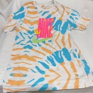 Nike Kids Tie-Dye T-Shirt - Blue and Orange